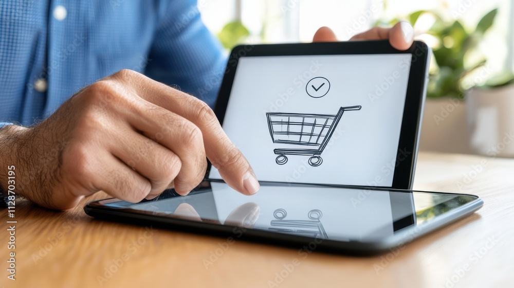 Online Shopping Confirmation on Tablet Online Shopping Confirmation on Tablet
