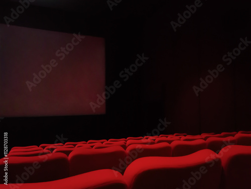 The empty cinema theater space photo