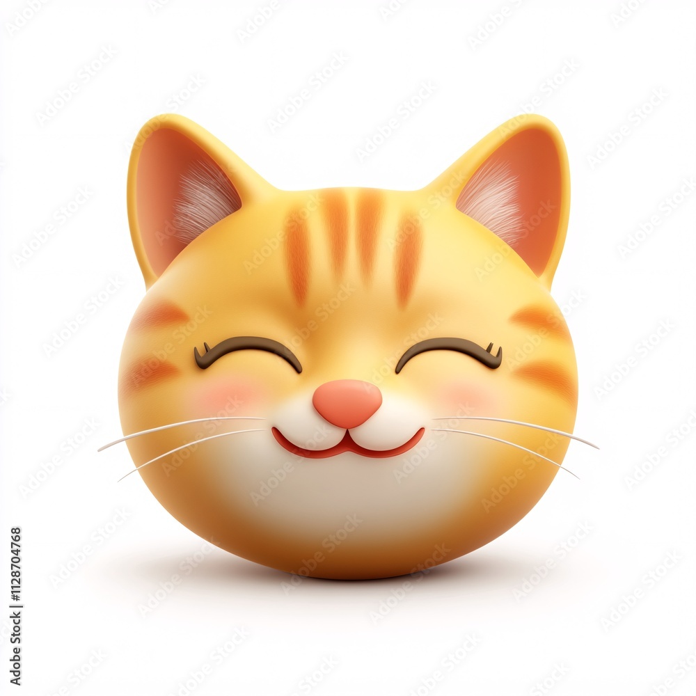 Fototapeta premium cat face emoji