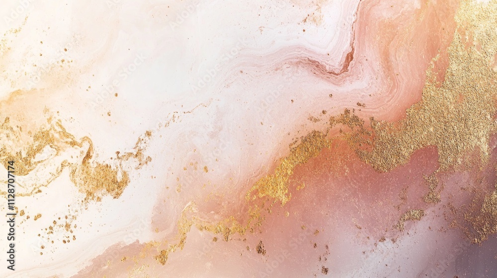 Fototapeta premium Abstract Pink Gold Swirl Marble Texture Design