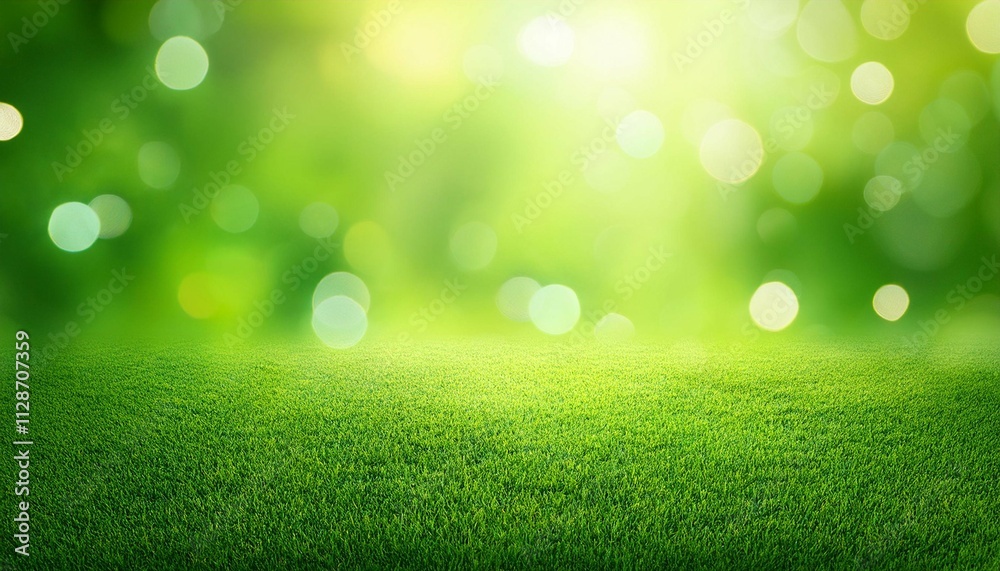 Obraz premium abstract green bokeh background with sunlight