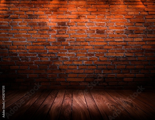 Brick wall, background, neon light