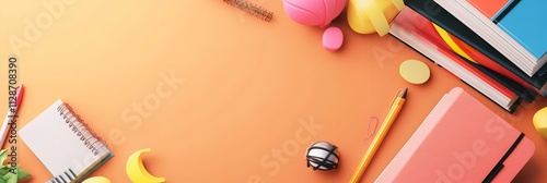 Banner background for back-to-school education. Generative Ai