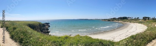 Obraz na płótnie Le long de la côte à Raguenez en Bretagne Cornouaille Finistère France w salonie