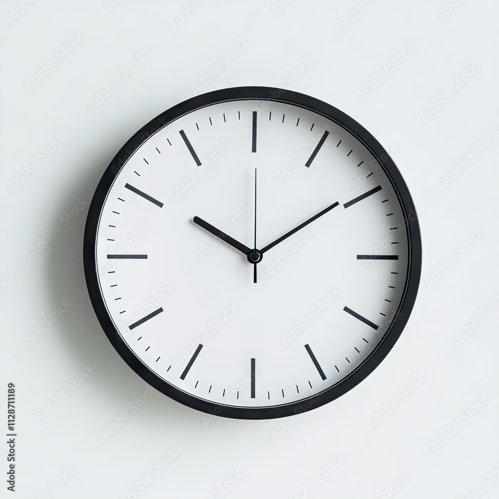 Minimalist black and white clock Minimalist black and white clock