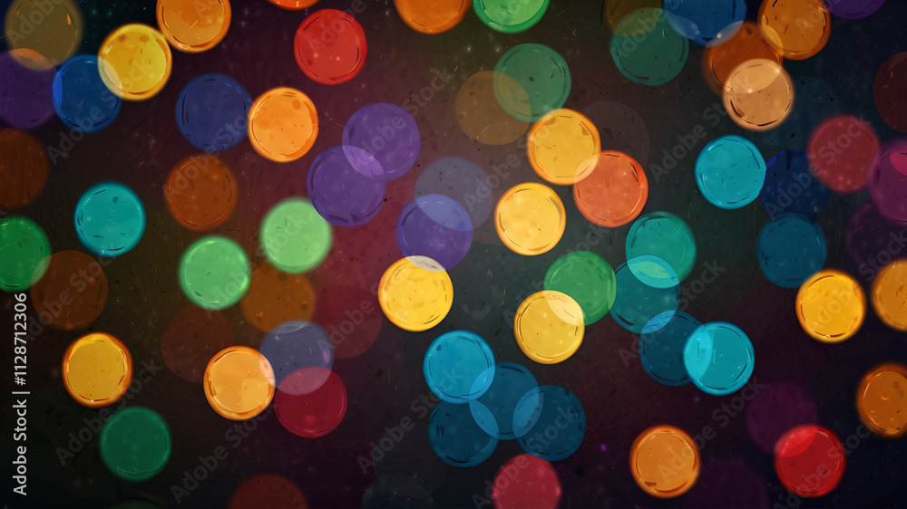Colorful bokeh lights are on the background of Generative AI. Colorful bokeh lights are on the background of Generative AI.