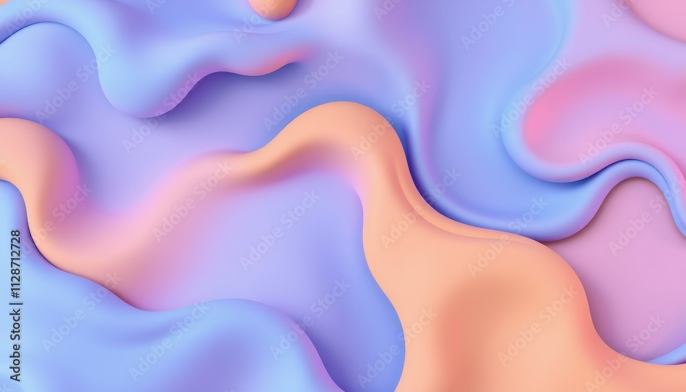 Obraz premium Abstract pastel wave forms in fluid motion