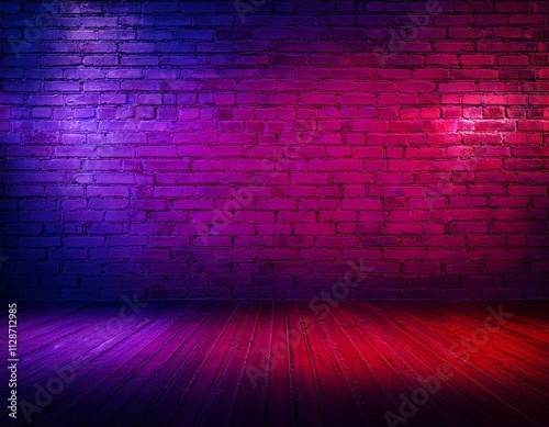 Brick wall, background, neon light