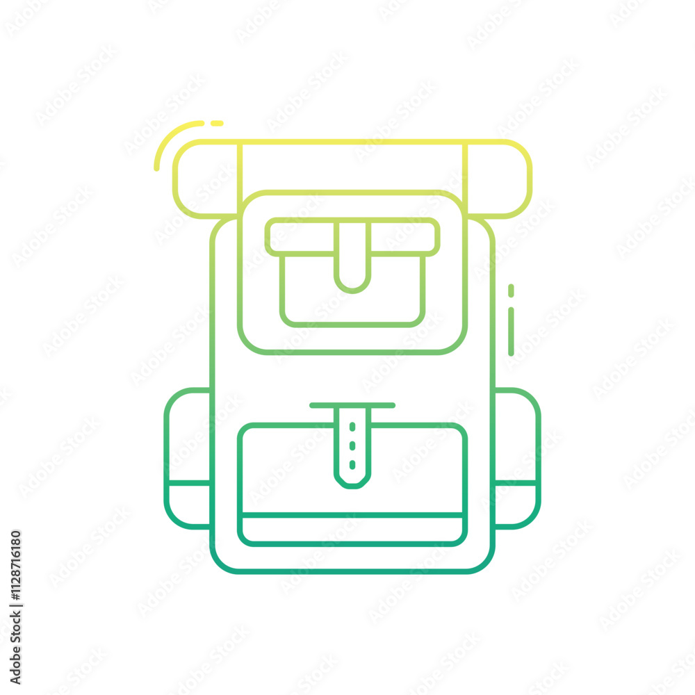 Backpack vector icon Backpack vector icon