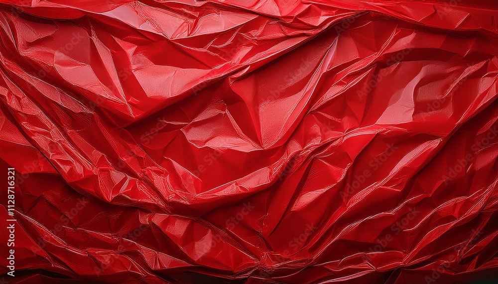 texture of a red crumpled package red background texture of a red crumpled package red background