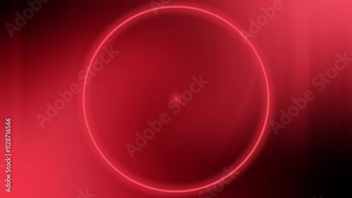 A futuristic motion graphic featuring red neon rounded square endlessly zooming out over a black and red gradient background. High-tech aesthetic ideal for club visuals, wallpapers, and music-themed