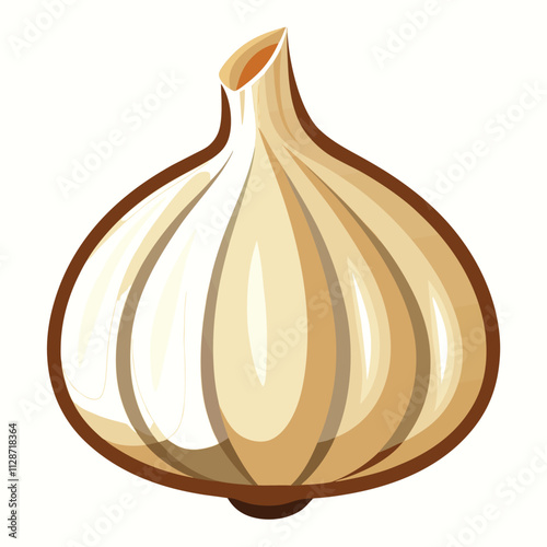 garlic isolated on white background