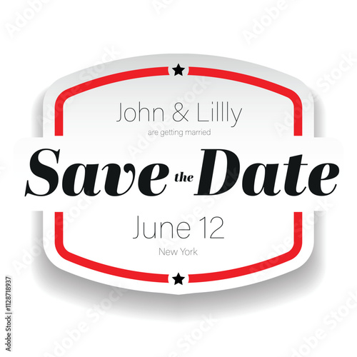 Save the Date invitation lettering vintage