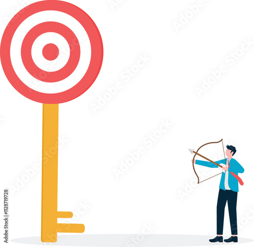 Key to business success. Opportunity or Ladder of Challenges. Unlocking abilities to develop potential

