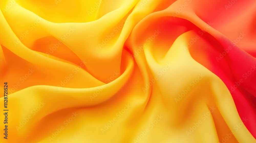 Draped fabric in shades of orange and yellow Draped fabric in shades of orange and yellow