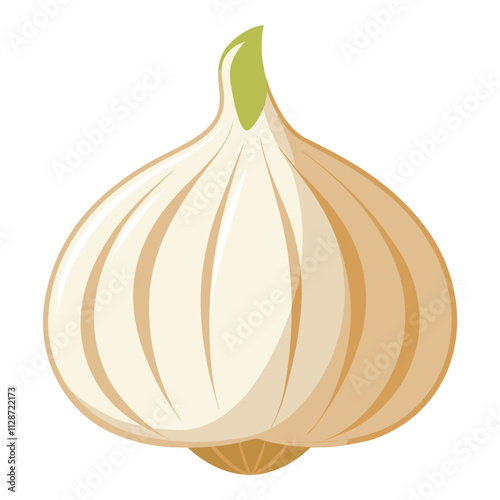 garlic isolated on white background