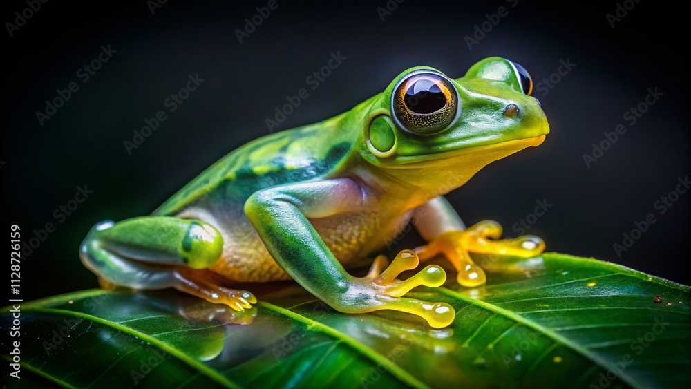 Captivating Landscape Photography Featuring a Glass Frog Against a Dark Background, Showcasing Nature's Intricacies and the Unique Beauty of Amphibians in Their Natural Habitat Captivating Landscape Photography Featuring a Glass Frog Against a Dark Background, Showcasing Nature's Intricacies and the Unique Beauty of Amphibians in Their Natural Habitat
