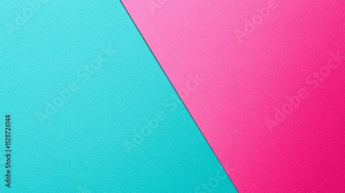 Pink and turquoise color paper texture background Trend colors geometric paper background Colorful of soft paper background