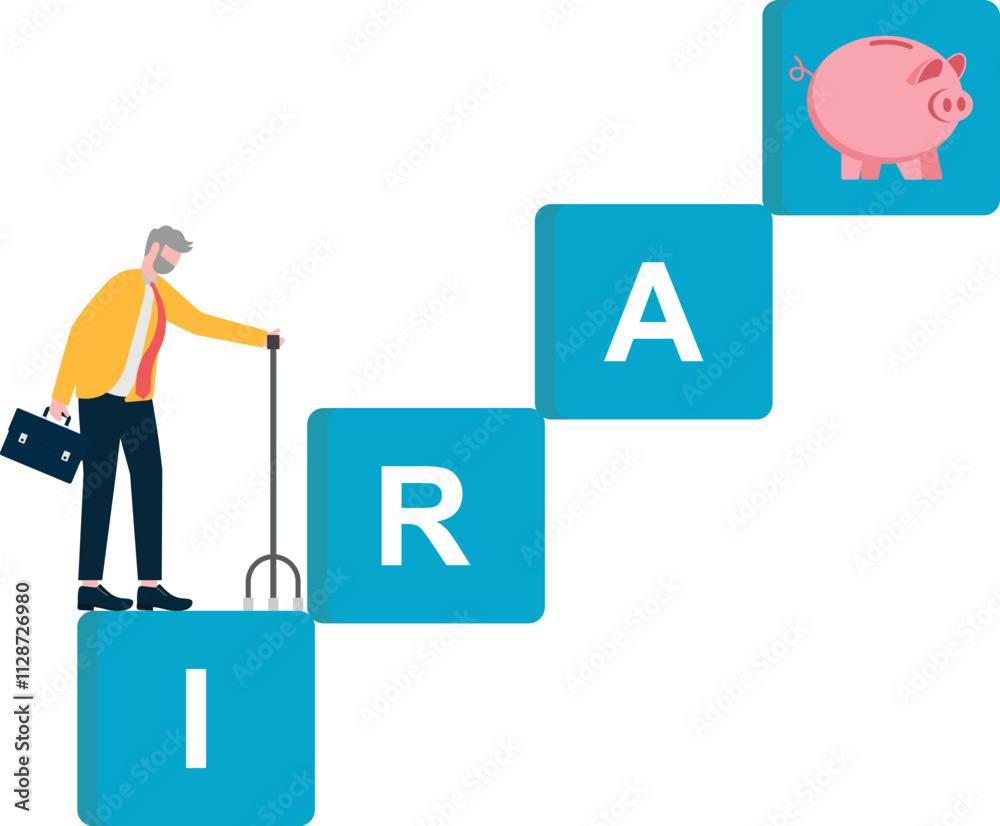 IRA, Roth or 401K. Retirement Pension Plan, Retirement Savings Fund. individual retirement account. Old man and pension deposits.
IRA, Roth or 401K. Retirement Pension Plan, Retirement Savings Fund. individual retirement account. Old man and pension deposits.