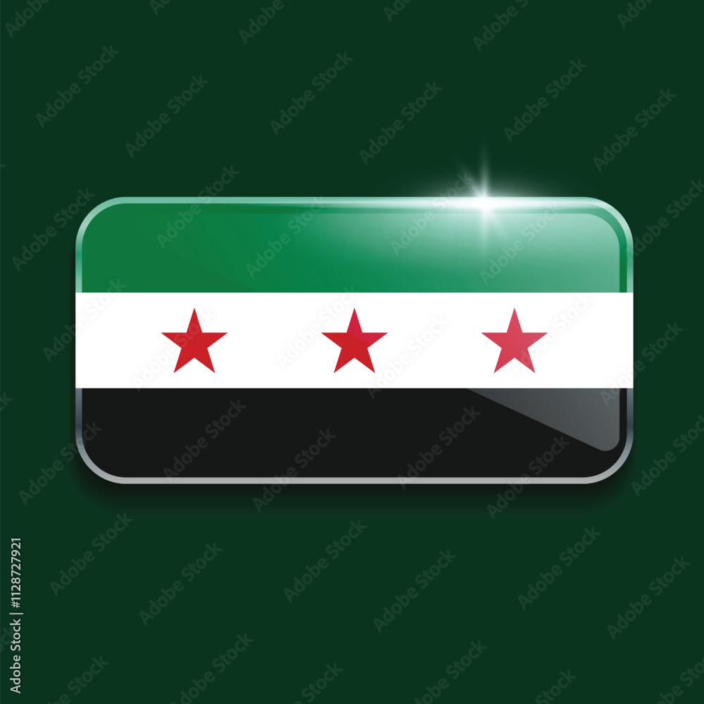 Syrian Arab Republic Identitiy with Syrian Flag Syrian Arab Republic Identitiy with Syrian Flag