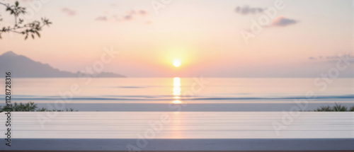 Beautiful beach sunset background photo