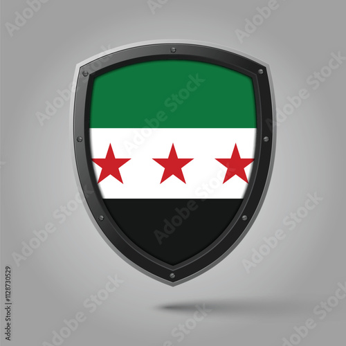 Syrian Arab Republic Identitiy with Syrian Flag