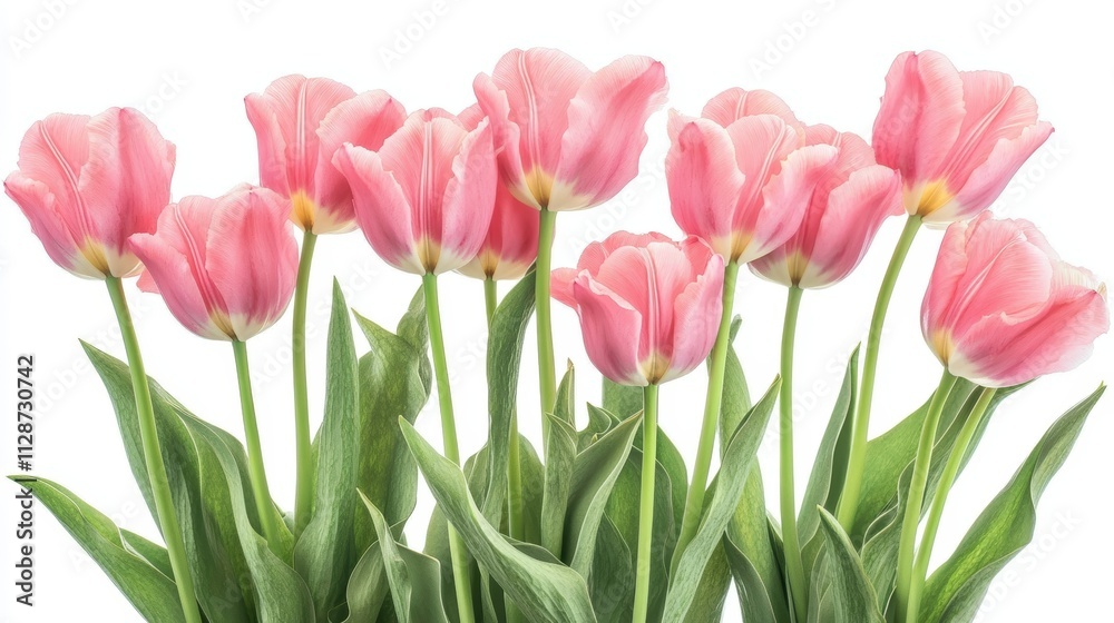 Pink tulips Valentines day over white (with easy removable text) Pink tulips Valentines day over white (with easy removable text)