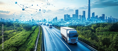 A carbonneutral supply chain with clean energypowered transport systems, trade, and ecofriendly importexport processes for a sustainable economy photo