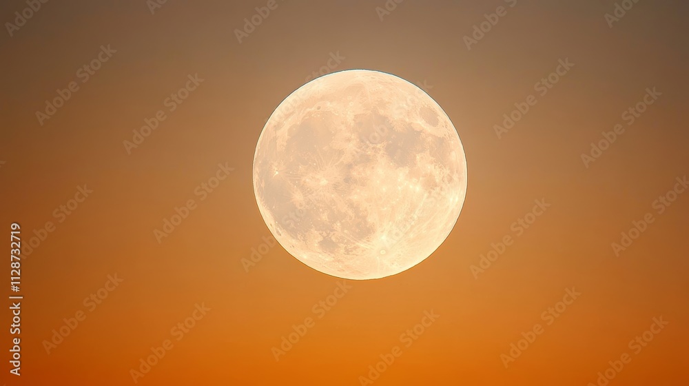 Obraz premium Gradient sky at sunset with Moon