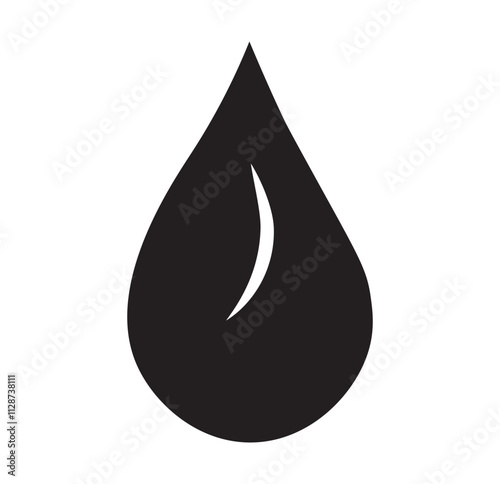 Water drops icons set. Water drop shape. Blue and black water drops. Vector scalable graphics 