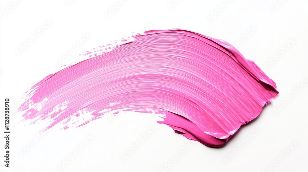 Hand made pink paint brush stroke isolated over the white background as a design element of a backdrop Hand made pink paint brush stroke isolated over the white background as a design element of a backdrop