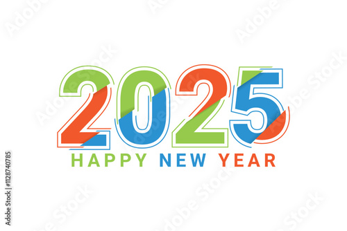 Happy new year 2025 design vector concept
