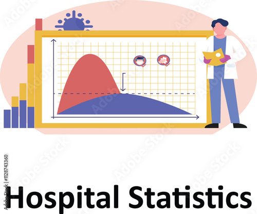 Hospital Statistics : Vector illustration, which can easily modify or edit