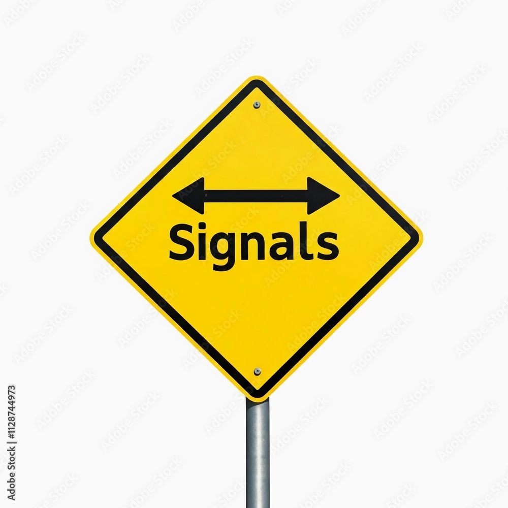 Road sign isolated and signals white background. Road sign isolated and signals white background.