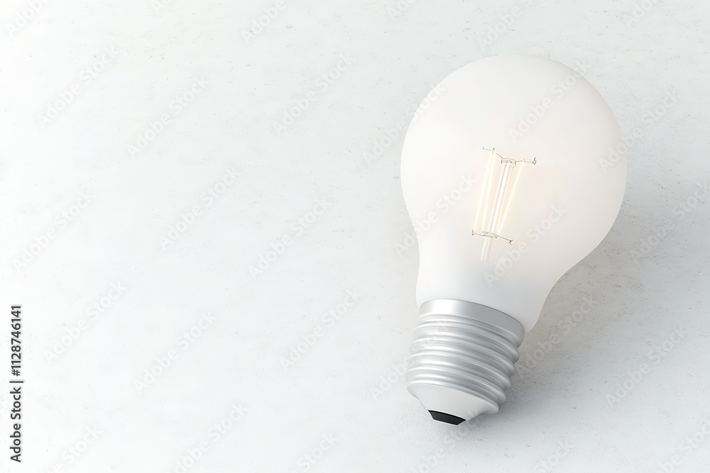 futuristic led light bulb with visible filaments displayed on clean white surface futuristic led light bulb with visible filaments displayed on clean white surface
