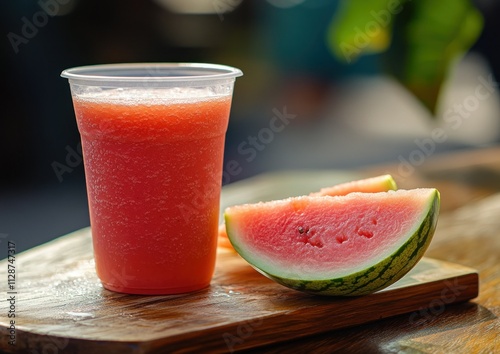 A refreshing smoothie made with guava and watermelon