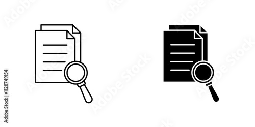 Audit report Icon vector. liner and flat style icons set.