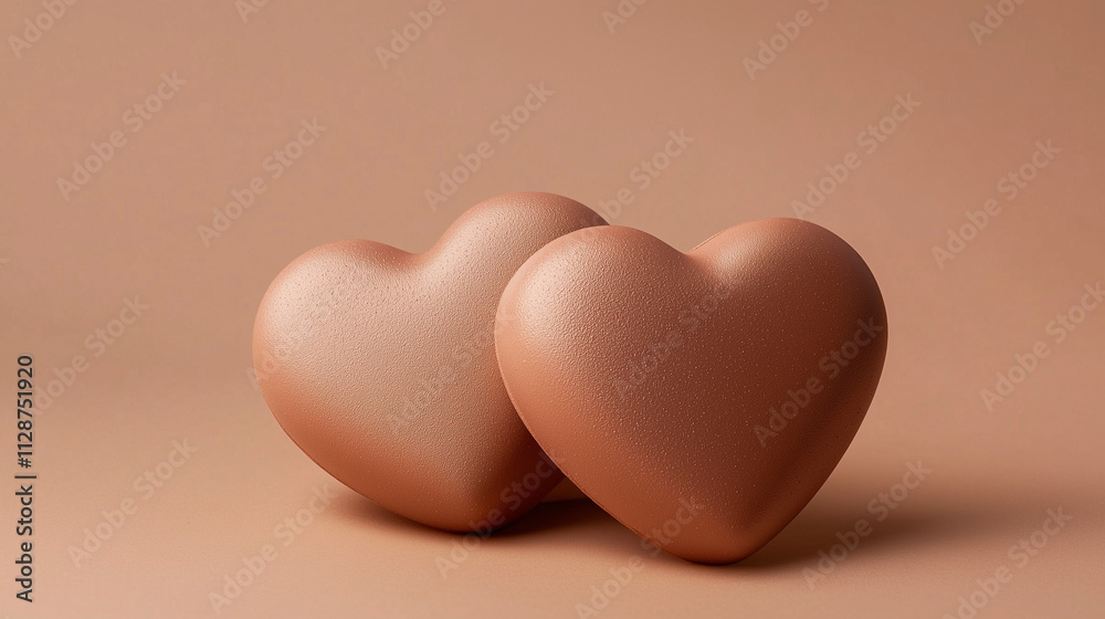 romantic festive background with hearts in mocha mousse tones, perfect for valentine's day or wedding celebrations elegant and warm color palette creating a soft, intimate atmosphere romantic festive background with hearts in mocha mousse tones, perfect for valentine's day or wedding celebrations elegant and warm color palette creating a soft, intimate atmosphere