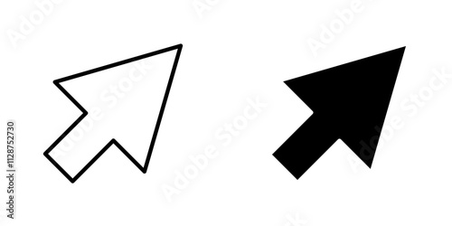 Mouse Icon vector. liner and flat style icons set.