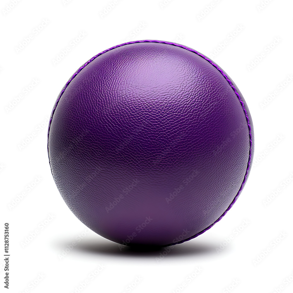 A purple ball with a leather cover A purple ball with a leather cover
