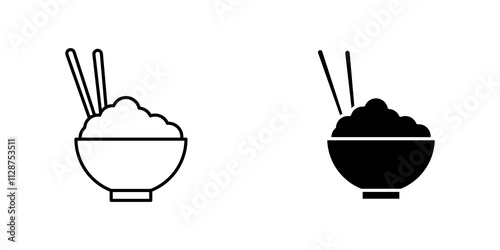 Rise Bowl Icon vector. liner and flat style icons set.