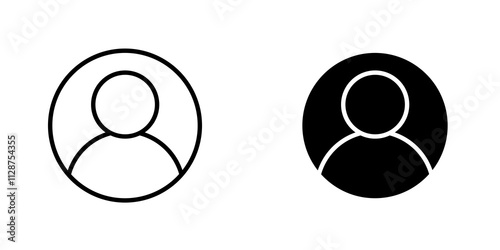 User Icon vector. liner and flat style icons set.