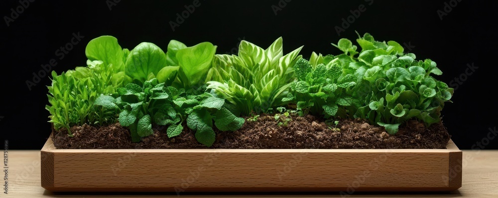 A lush, multitiered terrarium representing a layered ecosystem, from soil to thriving canopy plants A lush, multitiered terrarium representing a layered ecosystem, from soil to thriving canopy plants