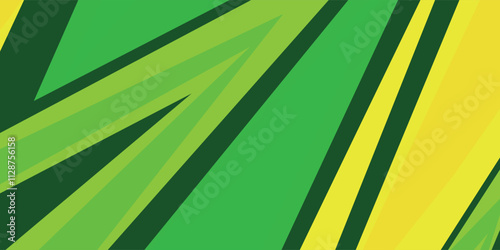 green and yellow sports background with sharp geometric shapes with modern halftone texture.