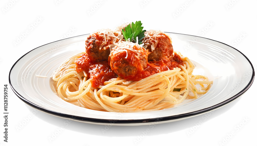 Delicious Spaghetti with Meatballs Tomato Sauce and Parmesan Cheese Delicious Spaghetti with Meatballs Tomato Sauce and Parmesan Cheese