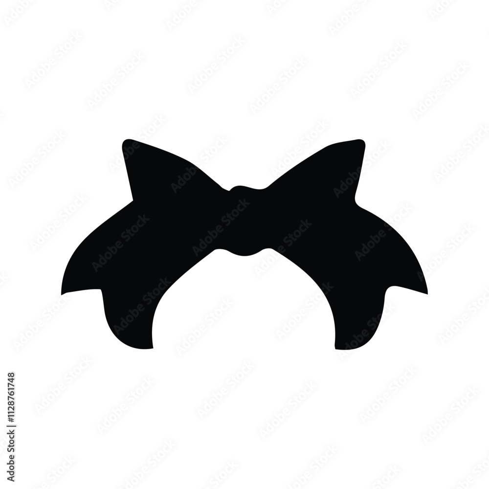 Headband icon. Silhouette of women's headband, head covering accessory. Isolated on White Background. Headband icon. Silhouette of women's headband, head covering accessory. Isolated on White Background.