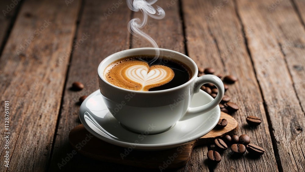cup of coffee on table cup of coffee on table