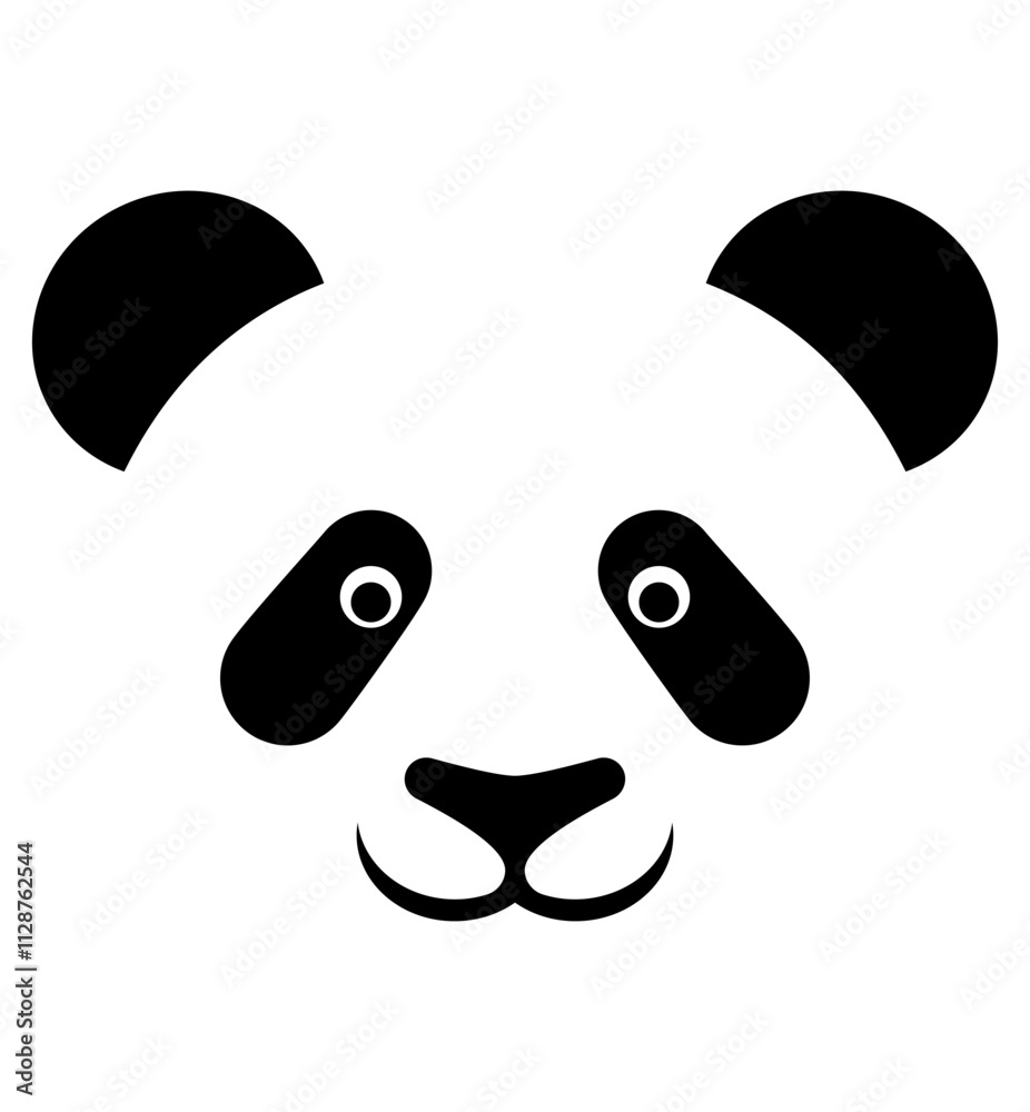Fototapeta premium panda bear logo creative and original for your business or company logotype vector illustration isolated on white background