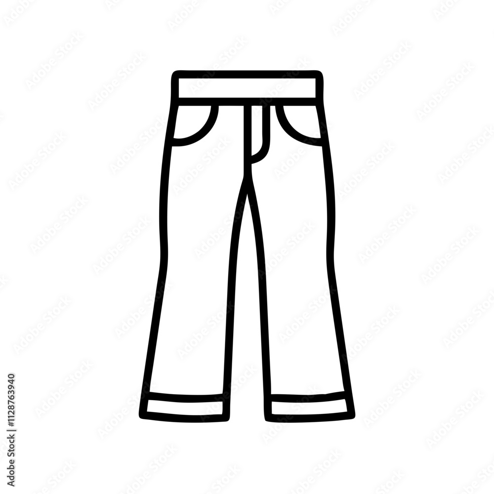 bell bottom jeans icon, national retro day line art, retro icon - simple black line art icon of bell bottom jeans , for national retro day celebrations. retro vector art. bell bottom jeans icon, national retro day line art, retro icon - simple black line art icon of bell bottom jeans , for national retro day celebrations. retro vector art.