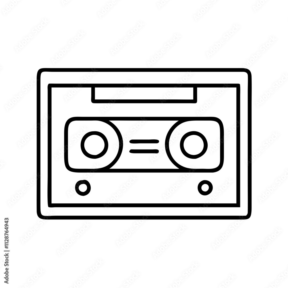 compact cassette player icon, national retro day line art, retro icon - simple black line art icon of compact cassette player , for national retro day celebrations. retro vector art. compact cassette player icon, national retro day line art, retro icon - simple black line art icon of compact cassette player , for national retro day celebrations. retro vector art.